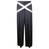Jw Anderson Crossover-strap Wide-leg Trousers In Blue