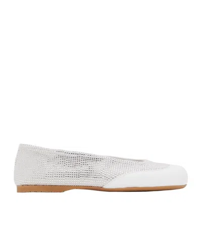 Jw Anderson Crystal Ballet Shoes In White