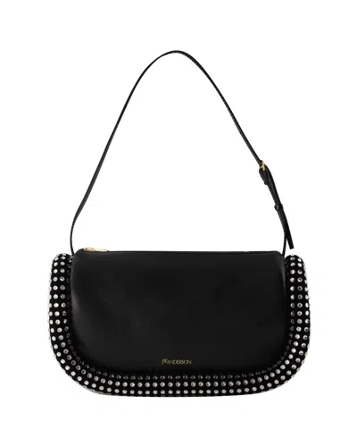 Jw Anderson Crystal Bumper-15 Hobo Bag - J.w. Anderson -  Black - Leather