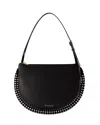 Jw Anderson Tasche Crystal Bumper Moon Aus Schwarzem Leder In Black
