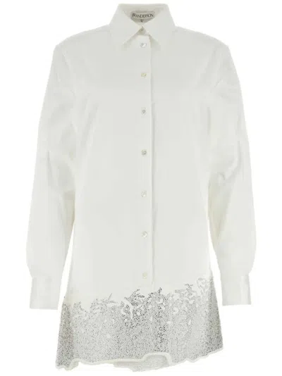 JW ANDERSON J. W. ANDERSON CRYSTAL-EMBELLISHED COTTON SHIRTDRESS