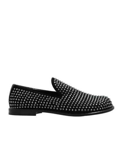 Jw Anderson Crystal-embellished Loafers In Black