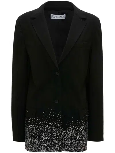 JW ANDERSON JW ANDERSON CRYSTAL-EMBELLISHED SINGLE-BREASTED BLAZER