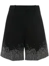 Jw Anderson Crystal Embellished Tailored Shorts In Black