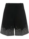 Jw Anderson Crystal Embellished Tailored Shorts In Black