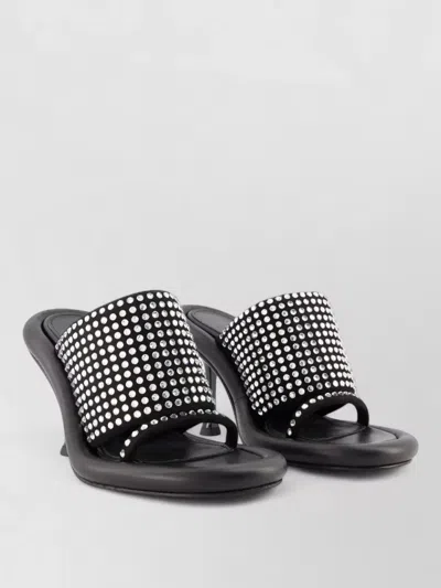 Jw Anderson Crystal Mule Sandals Leather Stiletto Sole In Animal Print