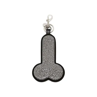 Pre-owned Jw Anderson Crystal Penis Keyring 'black' | Men's Size Onesize