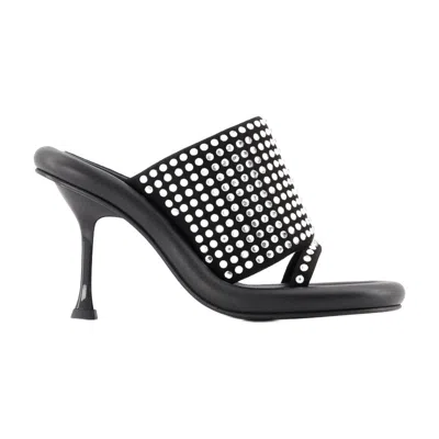 Jw Anderson J.w. Anderson Crystal-studded Leather Mule In Multi