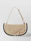 Jw Anderson Curved Crochet Shoulder Bag With Adjustable Strap In Orange