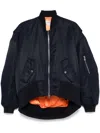 Jw Anderson Curved-hem Bomber Jacket In Blue