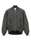 Jw Anderson Curved Hem Bomber Jacket In Green