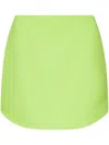 Jw Anderson Curved Hem Mini Skirt In Green
