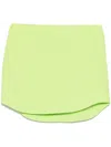 Jw Anderson Curved Hem Mini Skirt In Green