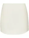 Jw Anderson Mens Off White Curved-hem Two-slip-pockets Woven-blend Mini Skirt In White