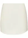 Jw Anderson Mens Off White Curved-hem Two-slip-pockets Woven-blend Mini Skirt In White
