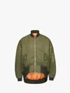 Jw Anderson High-low Bomber Jacket In Green