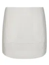 Jw Anderson Curved Hem White Mini Skirt In Multi