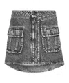 Jw Anderson Curved Patch Pocket Mini Skirt In Gray