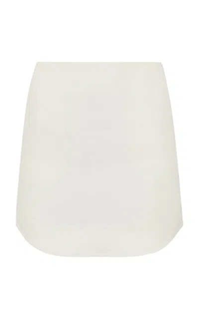 JW ANDERSON CURVED POPLIN MINI SKIRT