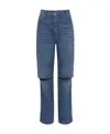 Jw Anderson Cut-out Bootcut Jeans In Blue