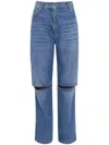 Jw Anderson Cut-out Bootcut Jeans In Denim