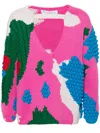 Jw Anderson Cut-out Crochet Jumper In Pink
