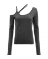 Jw Anderson Asymmetric-cutout Stretch-jersey Top In Black