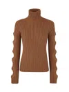 Jw Anderson Cut Out Sleeve Turtleneck Jumper In Black