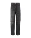 Jw Anderson Cut-out Straight Jeans In Black