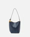 Jw Anderson Dark Blue Corner Small Bucket Bag In Dark Blue