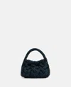 Jw Anderson J. W. Anderson Small Cable Knit Bag In Dark Blue