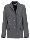 Jw Anderson J.w.anderson Used Sequin Denim Blazer Jacket In Blue