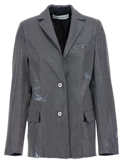 JW ANDERSON DARK BLUE USED SEQUIN BLAZER