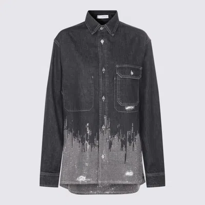 JW ANDERSON JW ANDERSON DARK GREY COTTON DENIM SHIRT JACKET