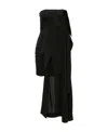 Jw Anderson Deconstructed-coat Strapless Minidress In Black