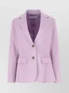 Jw Anderson Deconstructed Structured Distressed Cotton Blazer In Purple
