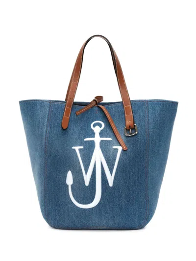 Jw Anderson Denim Blue Tote Handbag For Women