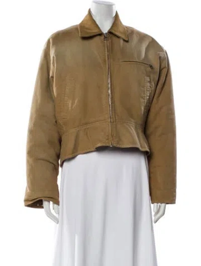 Pre-owned Jw Anderson Denim Jacket In Brown