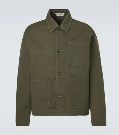 Jw Anderson Buttoned Patch-pocket Jacket In Green