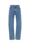 Jw Anderson Denim Trousers With Straight Leg And Contrast Stitching