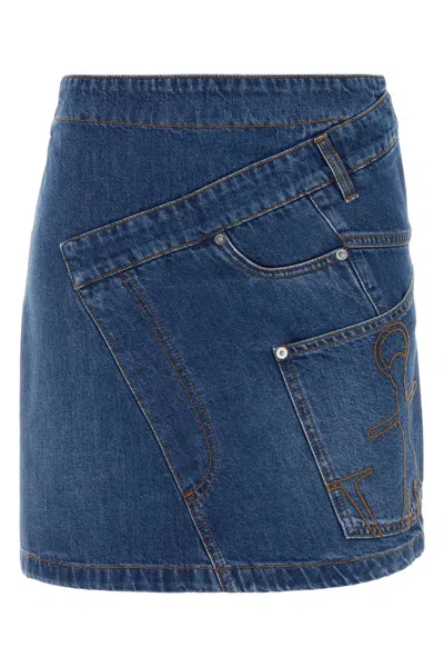 JW ANDERSON JW ANDERSON DENIM MINI SKIRT