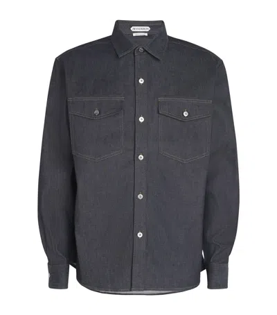 Jw Anderson Denim Oversized Overshirt In Black