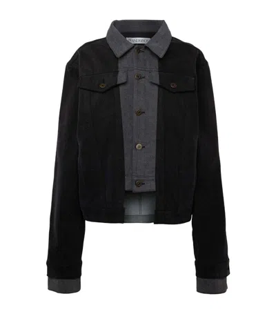 Jw Anderson Denim Panelled Jacket In Grey