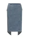 Jw Anderson Denim Skrit In Blue
