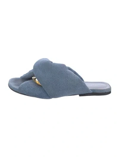 Pre-owned Jw Anderson Denim Slides In Blue