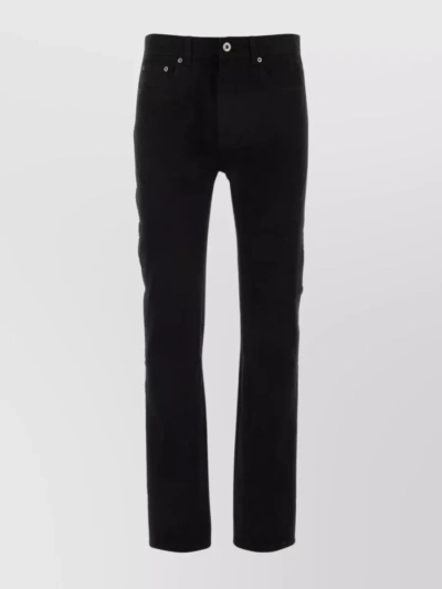 JW ANDERSON DENIM TROUSERS WITH BELT LOOPS AND FRAYED HEM