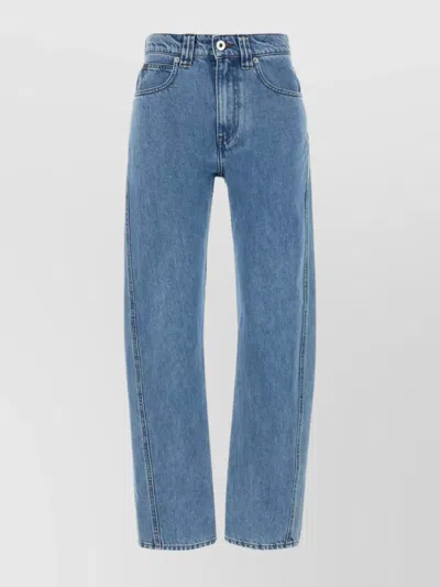Jw Anderson Denim Trousers With Straight Leg And Contrast Stitching