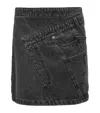 Jw Anderson Grey Denim Miniskirt In Grey