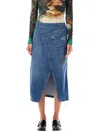 Jw Anderson Denim Twisted Midi Skirt