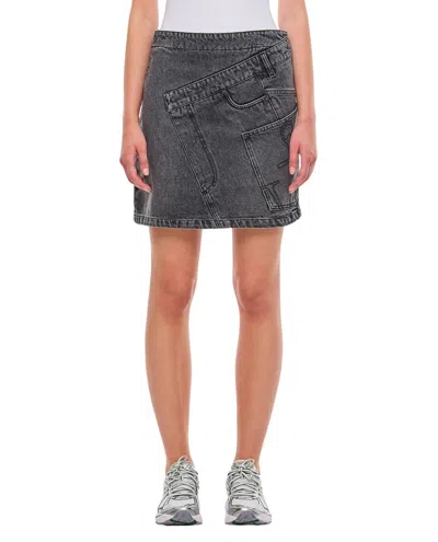 JW ANDERSON DENIM TWISTED SKIRT